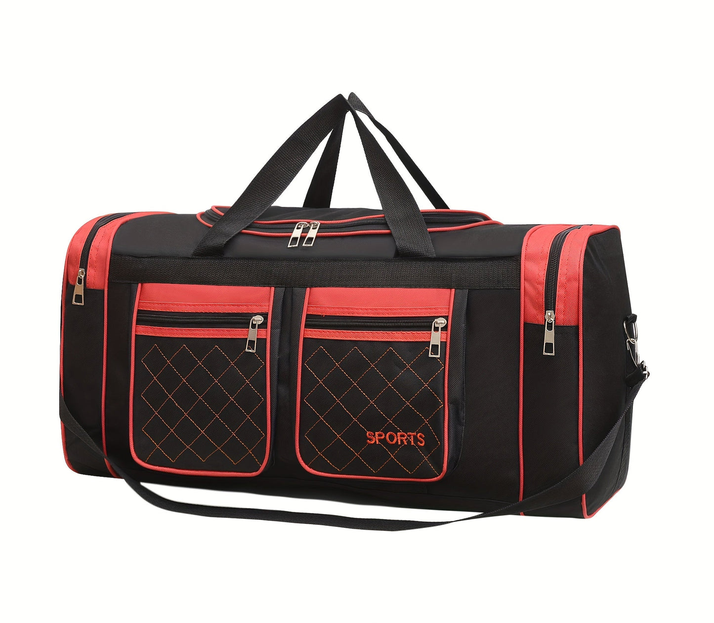 [Durable Nylon Duffel Bag] Large Capacity Heavy-Duty Nylon Duffel Bag for Men & Women - & Checkered Sporty Travel Tote with Adjustable Shoulder Strap, Multiple Compartments & Zipper Closure, Spacious Gym, Weekend, Business, S ferrersa