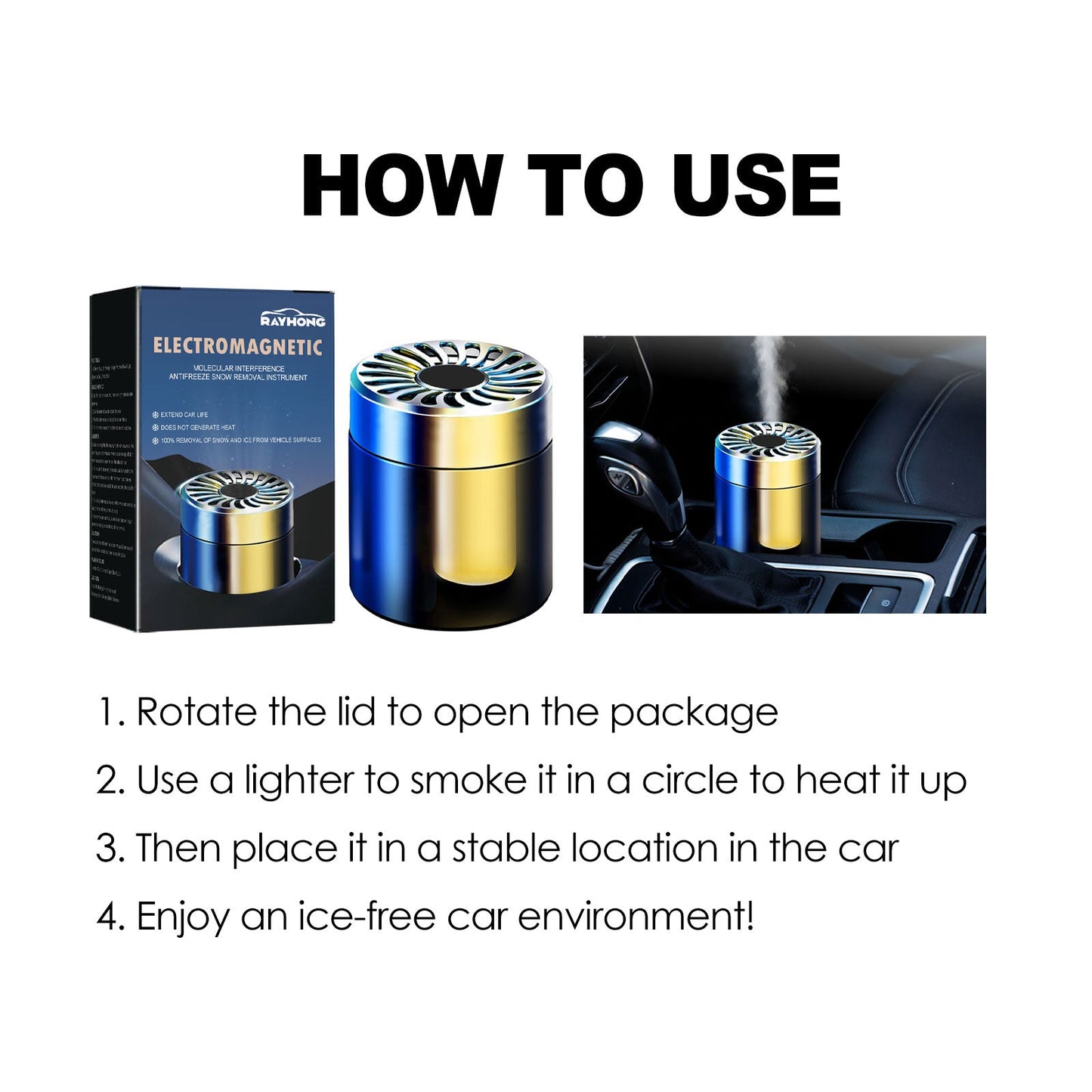 Deicer Car Glass Deicer Snow Removal Tool Quick Portable Car Window Deicer eprolo