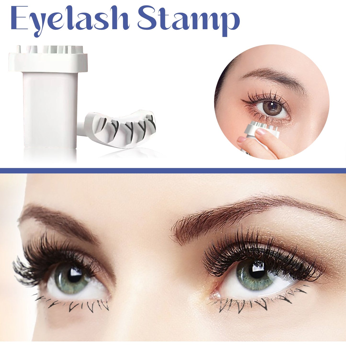 EELHOE Eyelash Stamp, Diy Eyelash Stamp Printing 3D Durable Waterproof Eyelash Aid eprolo