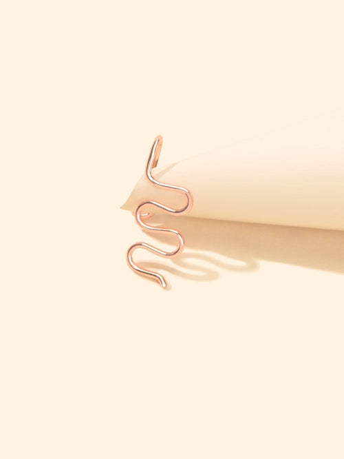 Fake Nose Ring Hoop Stud Geometric Faux Nose Piercing Jewelry Clip On ferrersa