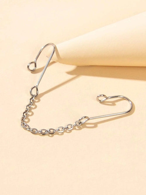 1pc Geometric Chain Link Punk Fake Nose Ring Lip Nose Body Piercing ferrersa