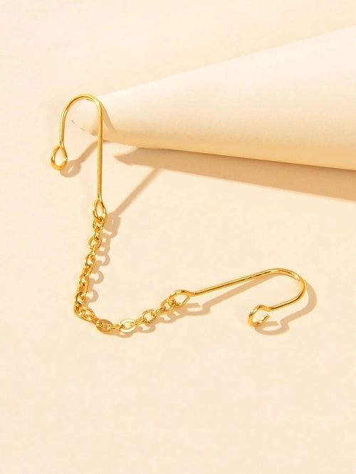 1pc Geometric Chain Link Punk Fake Nose Ring Lip Nose Body Piercing ferrersa