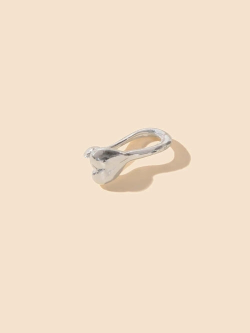 1pc Gold Silver Geometric Heart Fake Nose Ring Lip Body Piercing Stud ferrersa