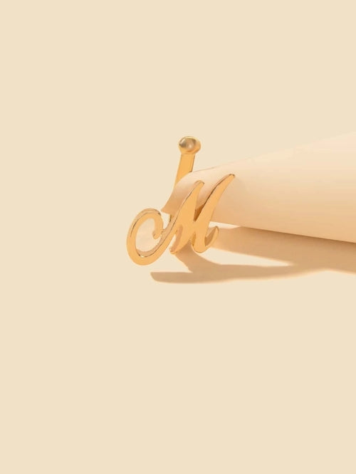 Gold Letter M Shape Small Fake Nose Ring Lip Ear Nose Body Piercing ferrersa