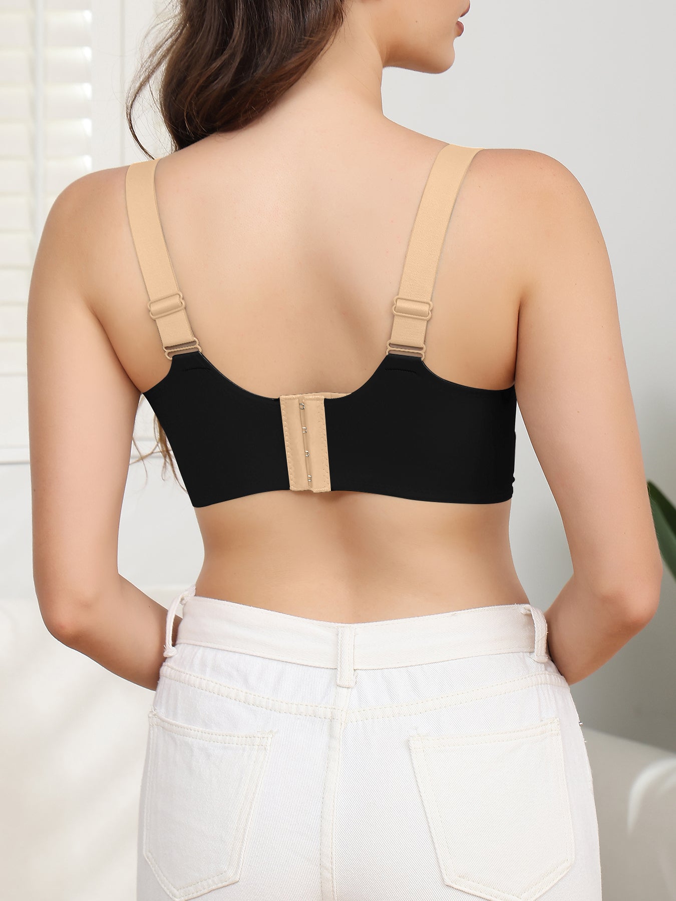 4PCS EssElegance Push-Up Seamless Bra Set - Adjustable Straps & Wire-Free Support For Daily Wear, Ultra-Soft Breathable Fabric ferrersa