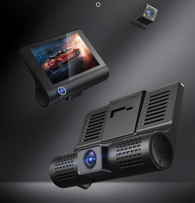 1080P High-definition Three-record Driving Recorder DC-Powered by People
