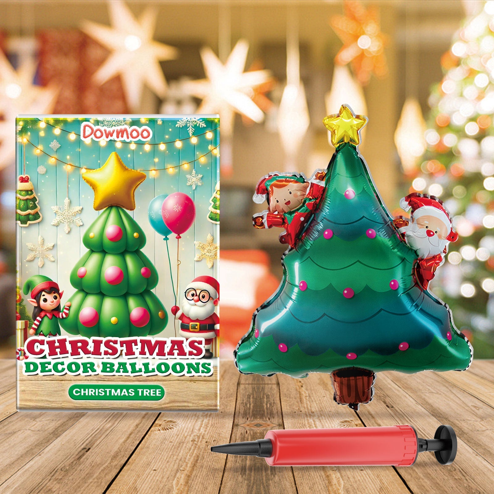 Christmas Balloons,Balloon Standing Santa Claus Reindeer Christmas Tree Event Atmosphere Arrangement eprolo