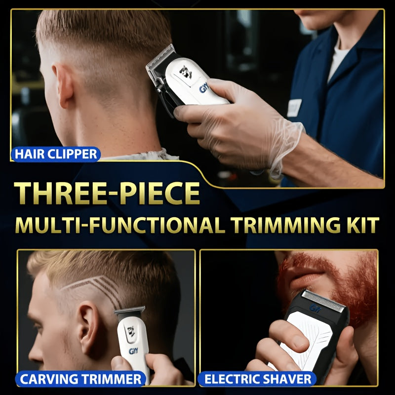 Men's Professional Electric Barber & Home Hair Clipper Set - All-in-One Clipper with Digital LCD Screen, USB Rechargeable, Barber Kit Suitable for Dad, Him - Ideal Gift for Father's Day, Valentine's Day ferrersa