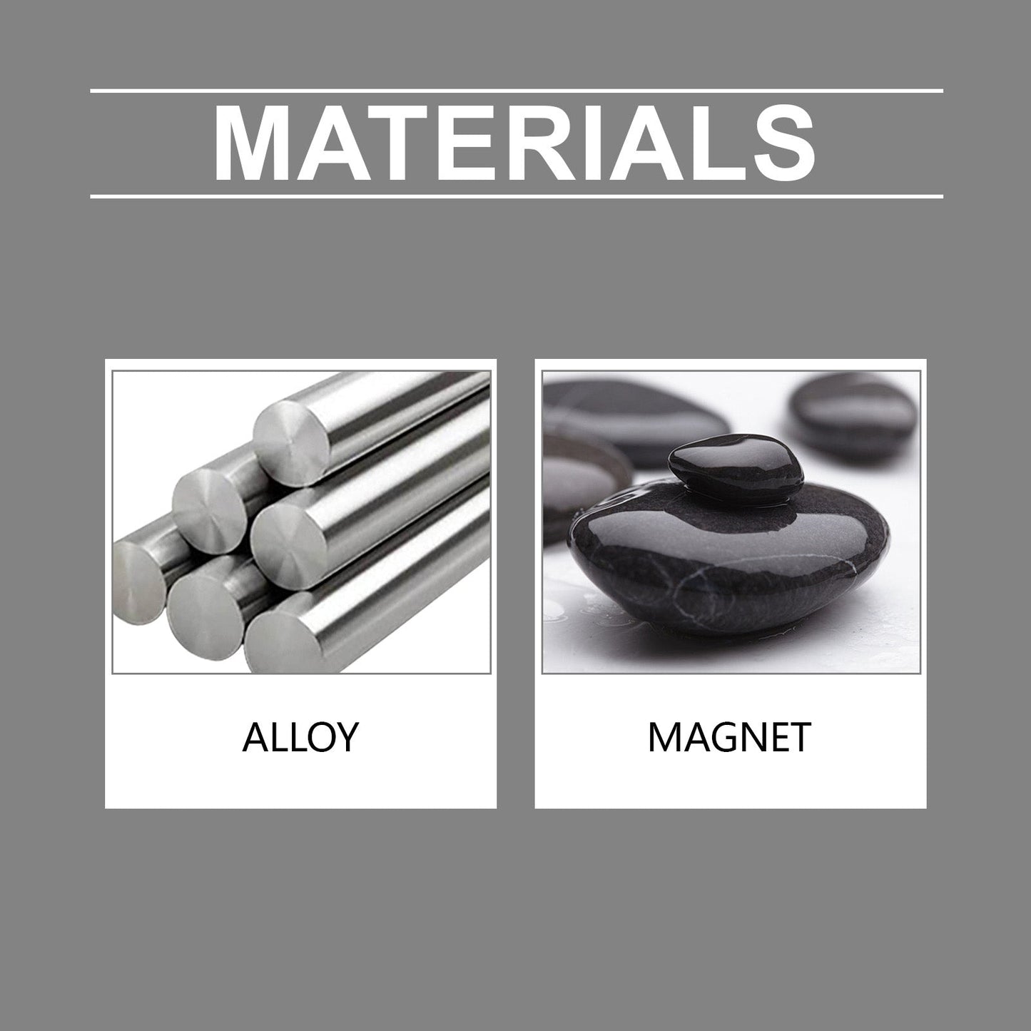 Hoexe Silver Magnetic Ring, Body Comfort Sports Portable Simple Men's Daily Accessory Ring eprolo