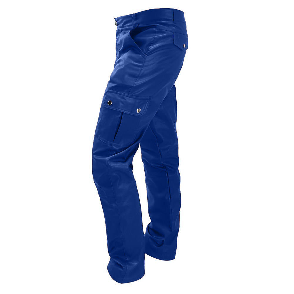 Tooling Straight Casual Men's Leather Pants ferrersa