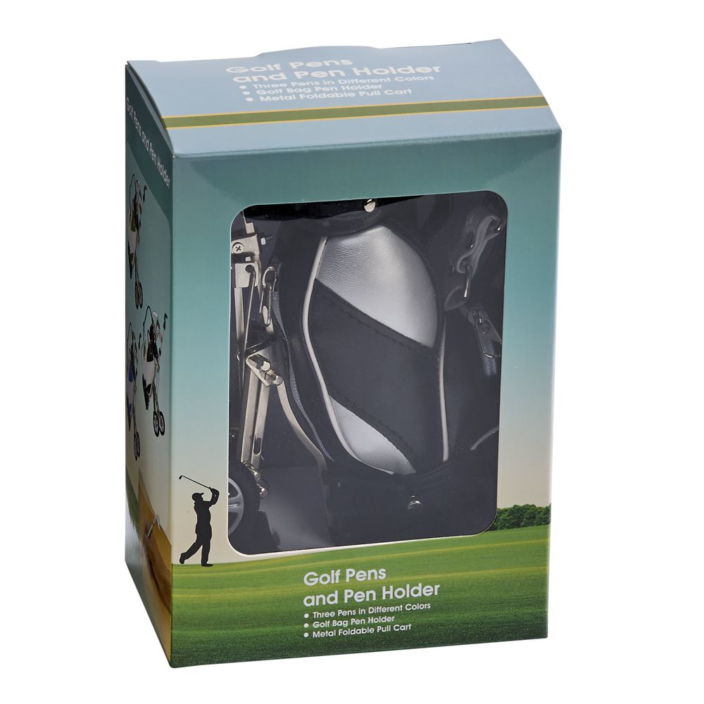 Golf Cart Style Pen Set & Holder Creativegiftsdirect