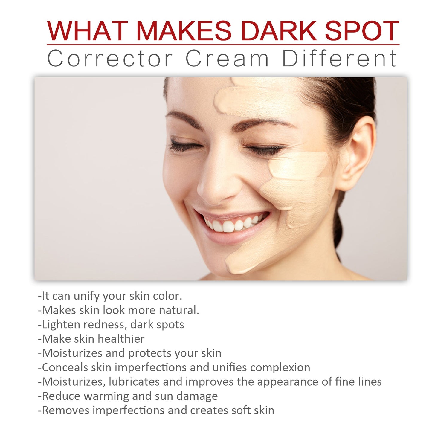 3 In 1 Color Correcting Cream, Cover Dark Spots, Moisturize Skin Care And Isolate Foundation eprolo