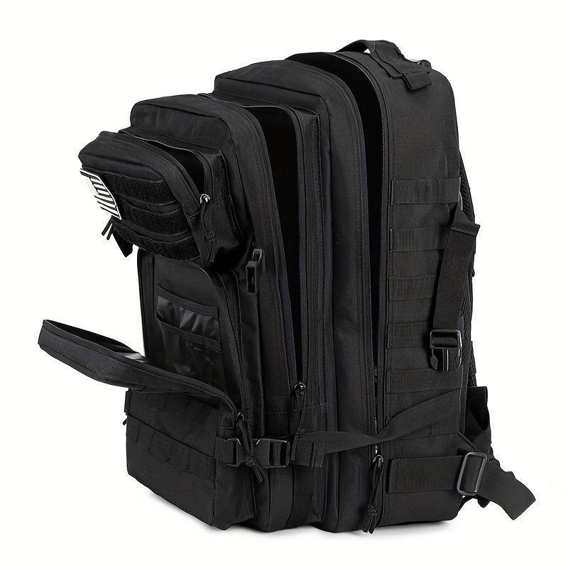 Outdoor Sports Backpack, Large Capacity Tactical Bag with MOLLE Expansion, 2D Buckles, Zipper Closure, Polyester ferrersa