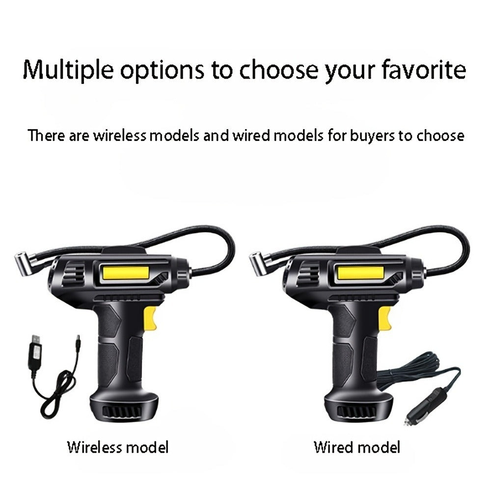 Car Tire Inflator Wireless Intelligent Digital Display Portable Handheld Car Inflator Bicycle DC-Powered by People