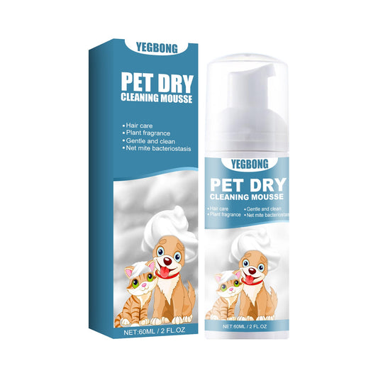 Yegbong Pet Dry Cleaning Mousse Body Wash For Young Cats And Dogs Wash Free To Remove Odor And Smooth Hair Cleaning eprolo