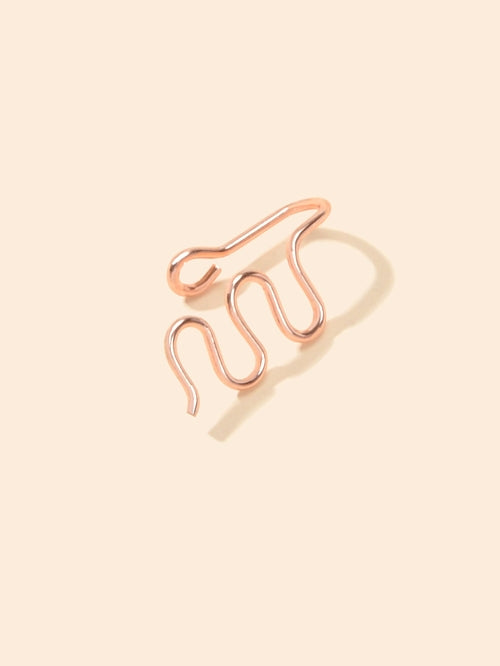 Fake Nose Ring Hoop Stud Geometric Faux Nose Piercing Jewelry Clip On ferrersa