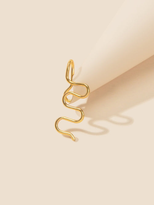 Fake Nose Ring Hoop Stud Geometric Faux Nose Piercing Jewelry Clip On ferrersa