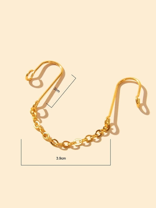 1pc Geometric Chain Link Punk Fake Nose Ring Lip Nose Body Piercing ferrersa