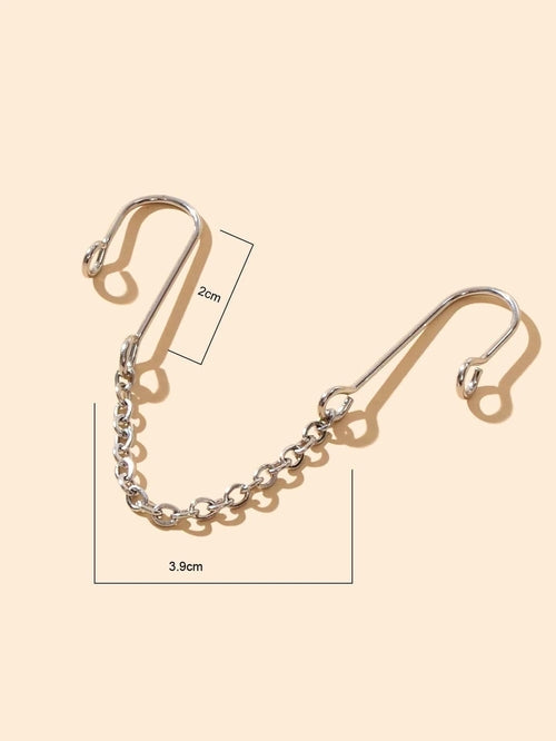 1pc Geometric Chain Link Punk Fake Nose Ring Lip Nose Body Piercing ferrersa