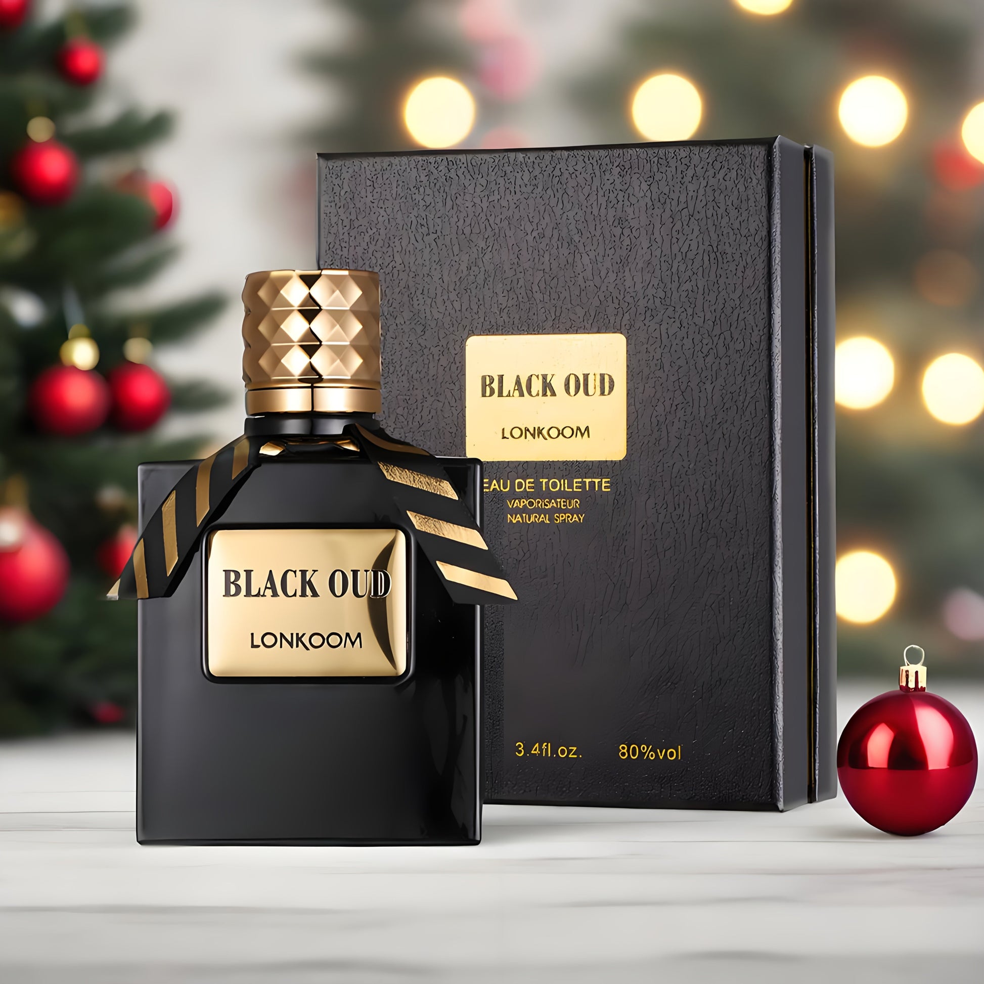 LONKOOM BLACK OUD, a Woody Aromatic Fragrance for Men, Features a Luxurious Texture And Opulent Oriental Charm. It Includes Notes of Lavender, Sage, Bergamot, Chrysophoron, Cocoa Pod, Cardamom, Patchouli, Leather ferrersa