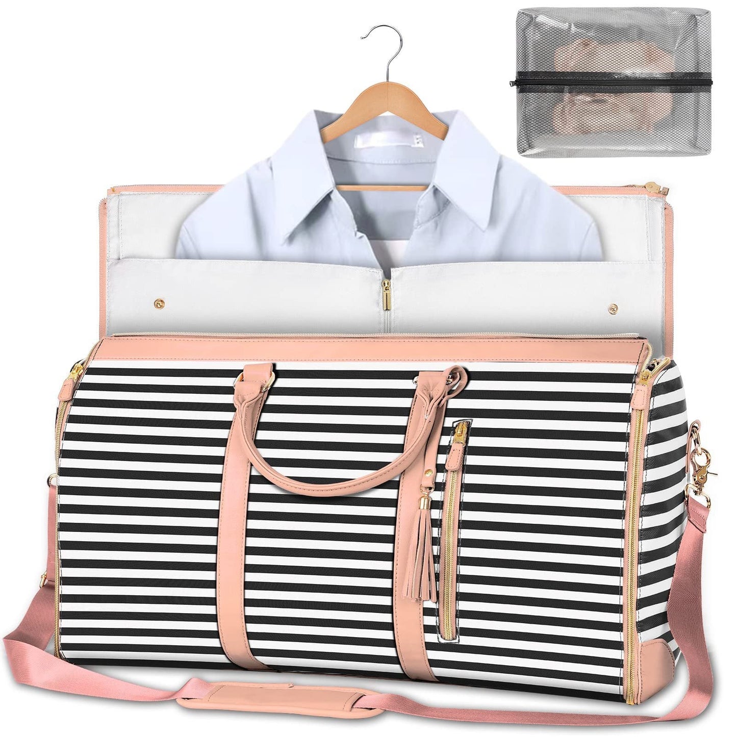 Large Capacity Travel Duffle Bag Women's Handbag Folding Suit Bag Waterproof Clothes Totes ferrersa