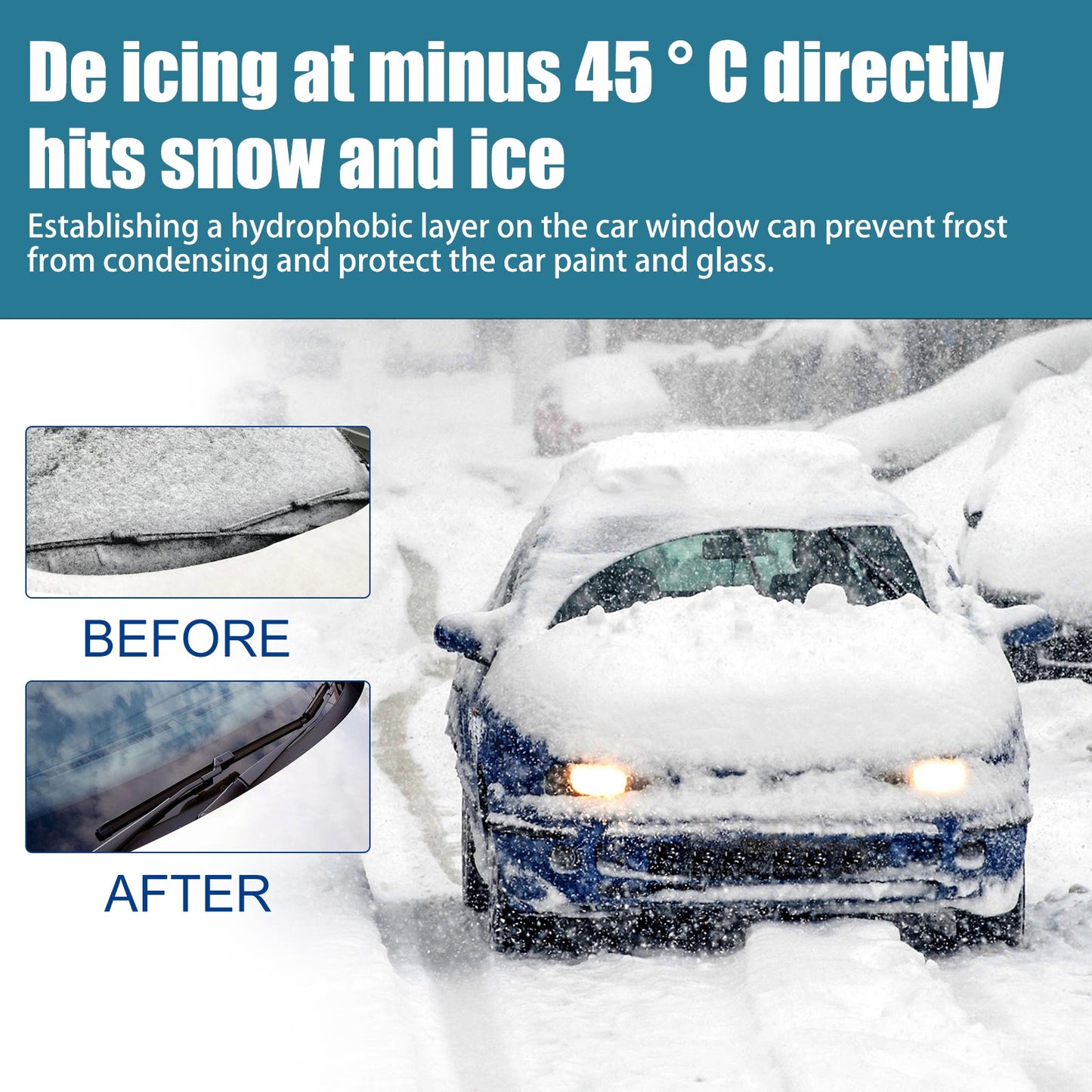 Snow Defrosting Agent, Car Windshield Windows Fast And Powerful Defrosting Defogging Deicing And Snow-melting Cleaning Agent eprolo