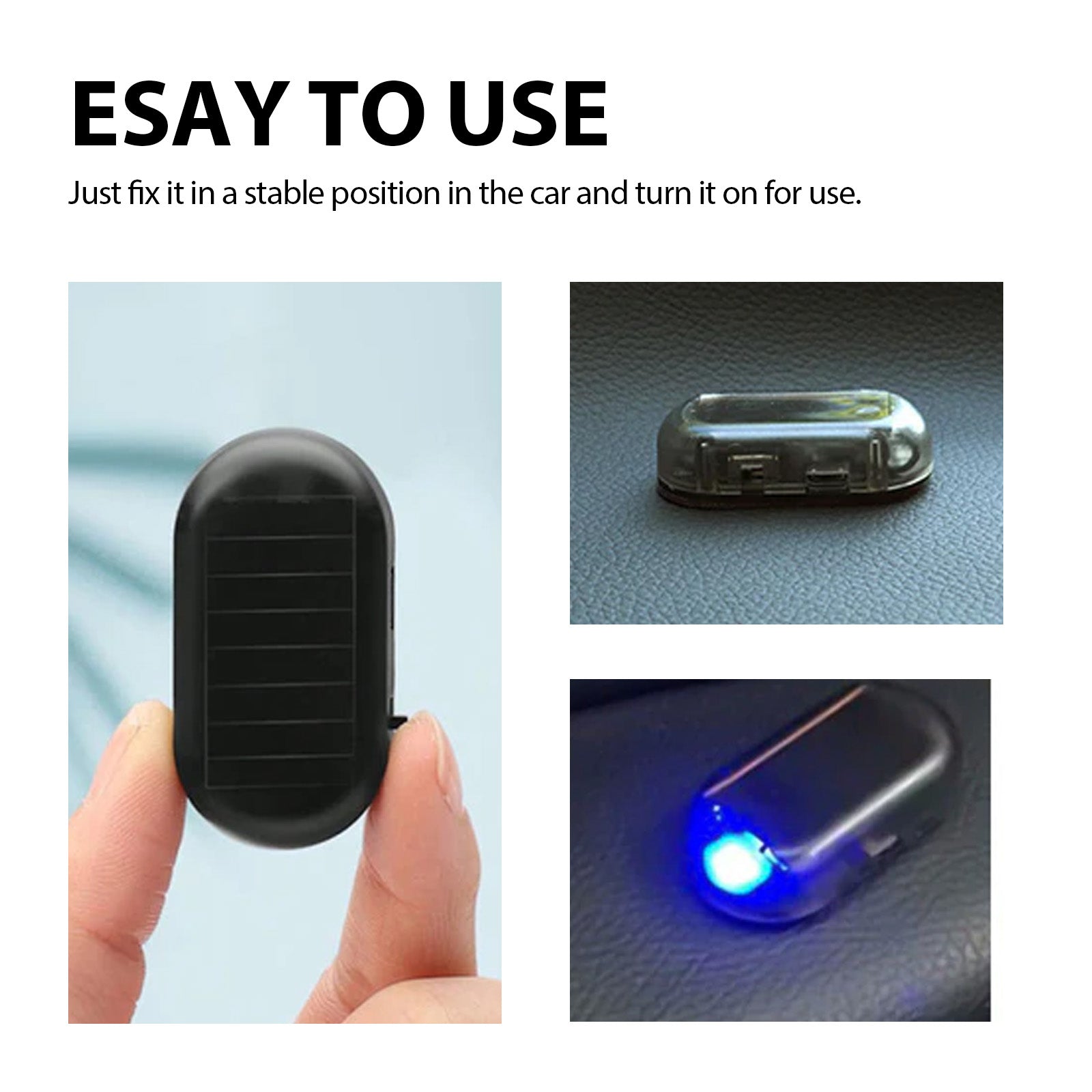 Anti Theft Car Device, Led Car Wiring Refit Explosion-Flashing Induction Anti-Theft Alarm Light eprolo