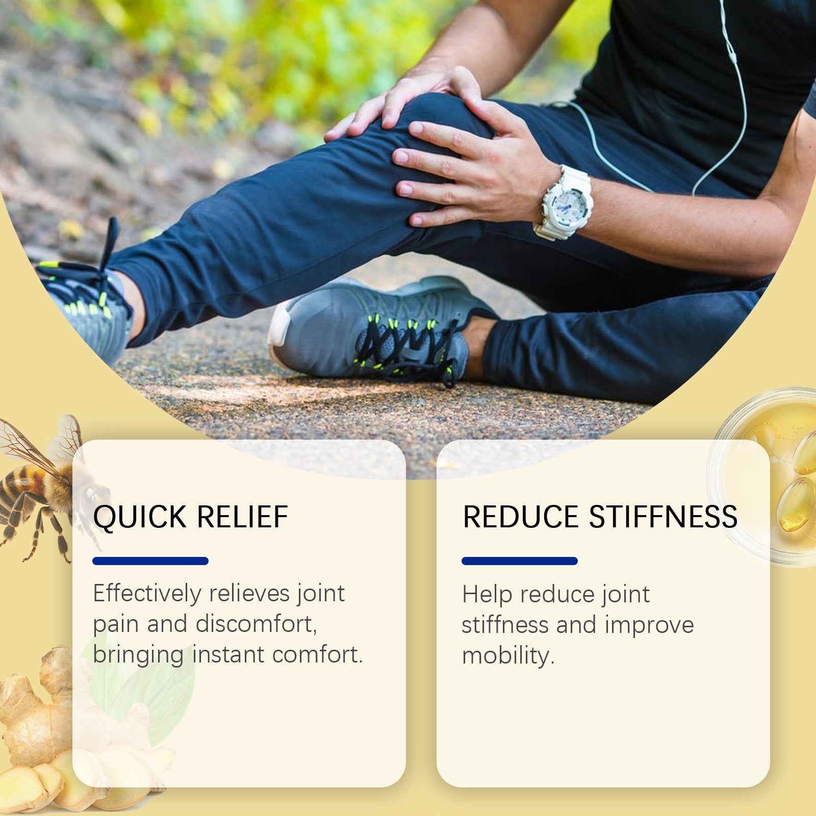 Wiyun Bee Venom Joint Care Cream Gentle And Soothing Wrist Knee Massage Body Topical Daily Care Cream eprolo