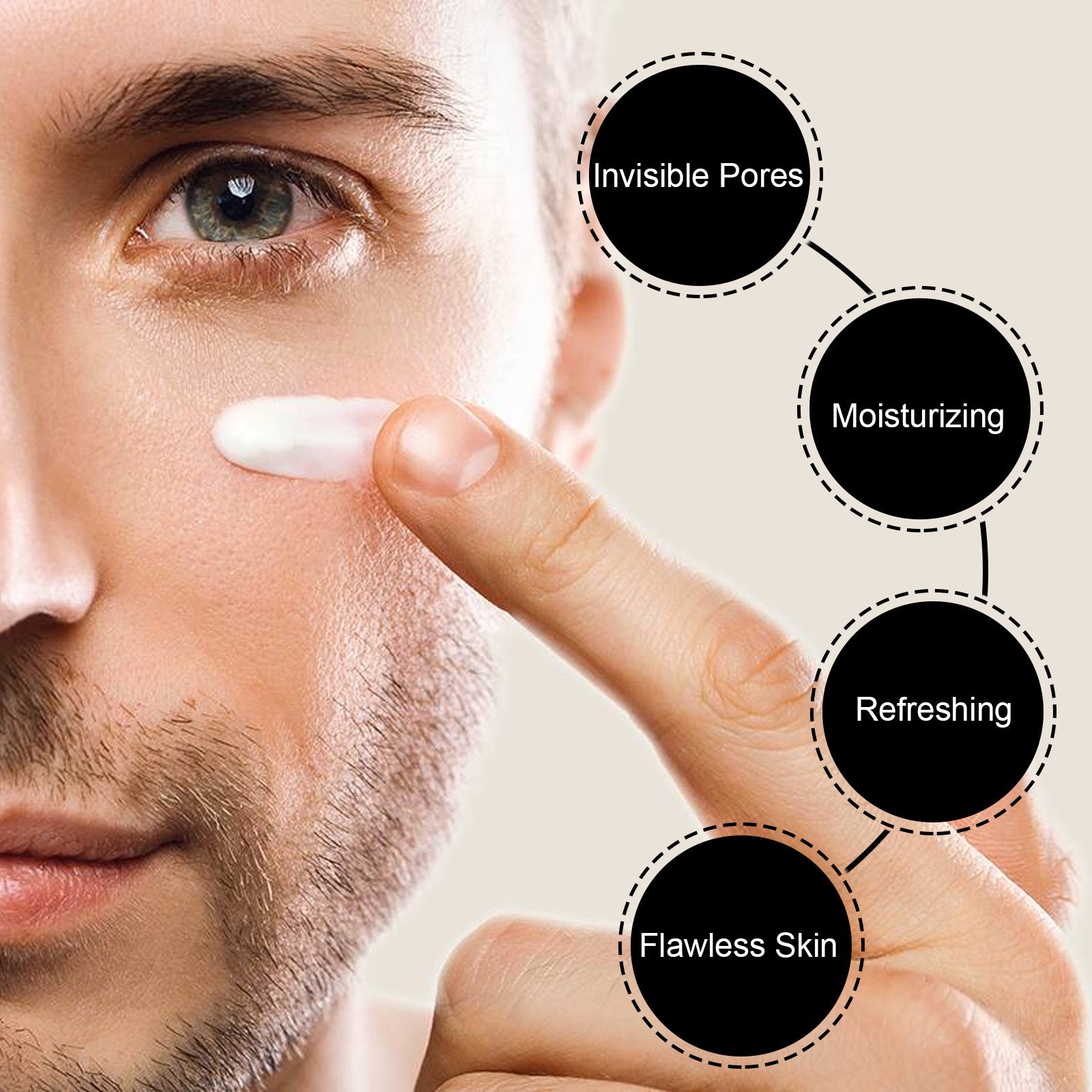 EELHOE Men's Light Cream, Refreshing Non-Greasy Concealer Blot BrighTening Skin Tone Invisible Pore Lazy Cream eprolo