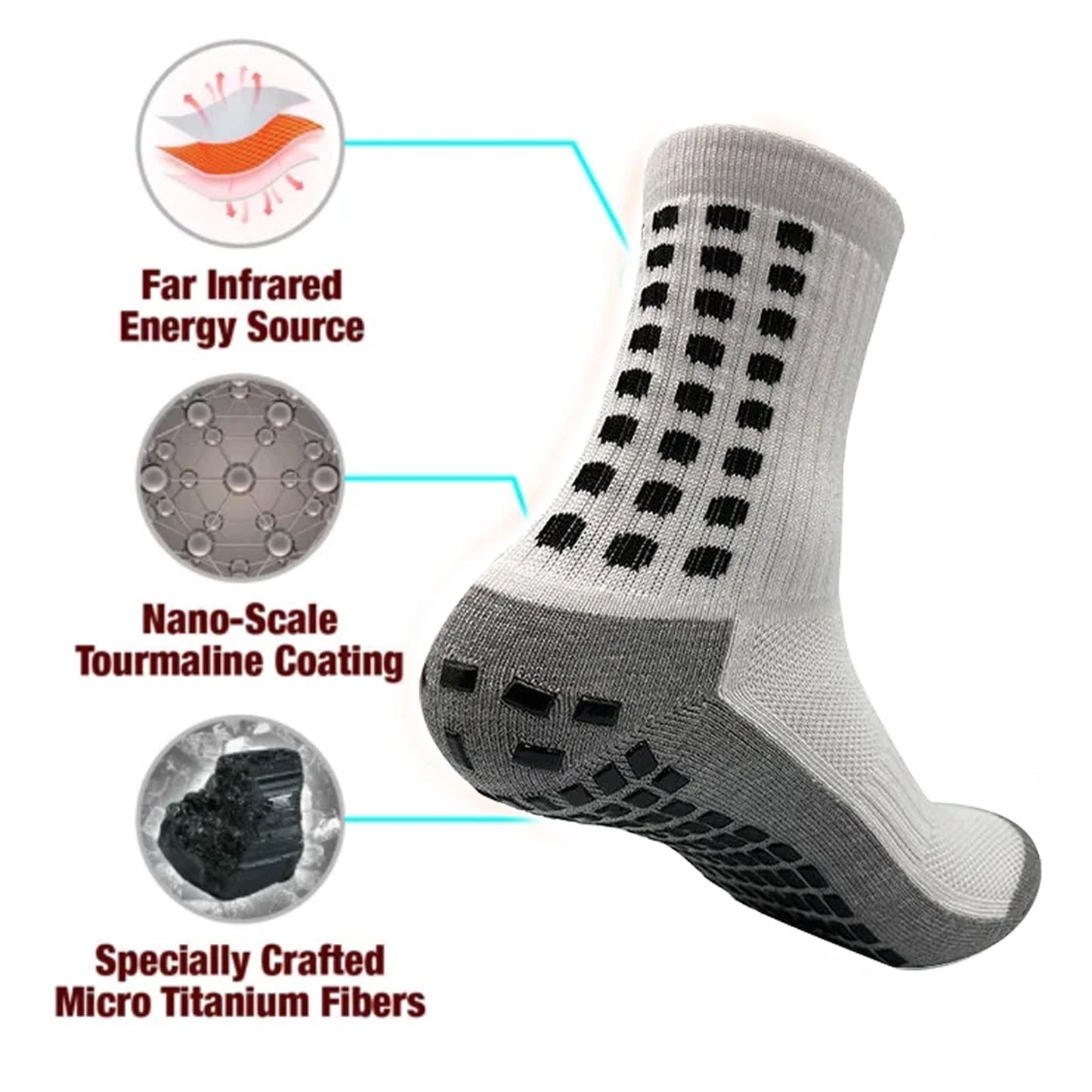 Ionic Socks, Winter Outdoor Foot Warm Skin Breathable Comfortable Warm Body High Care Massage Socks eprolo
