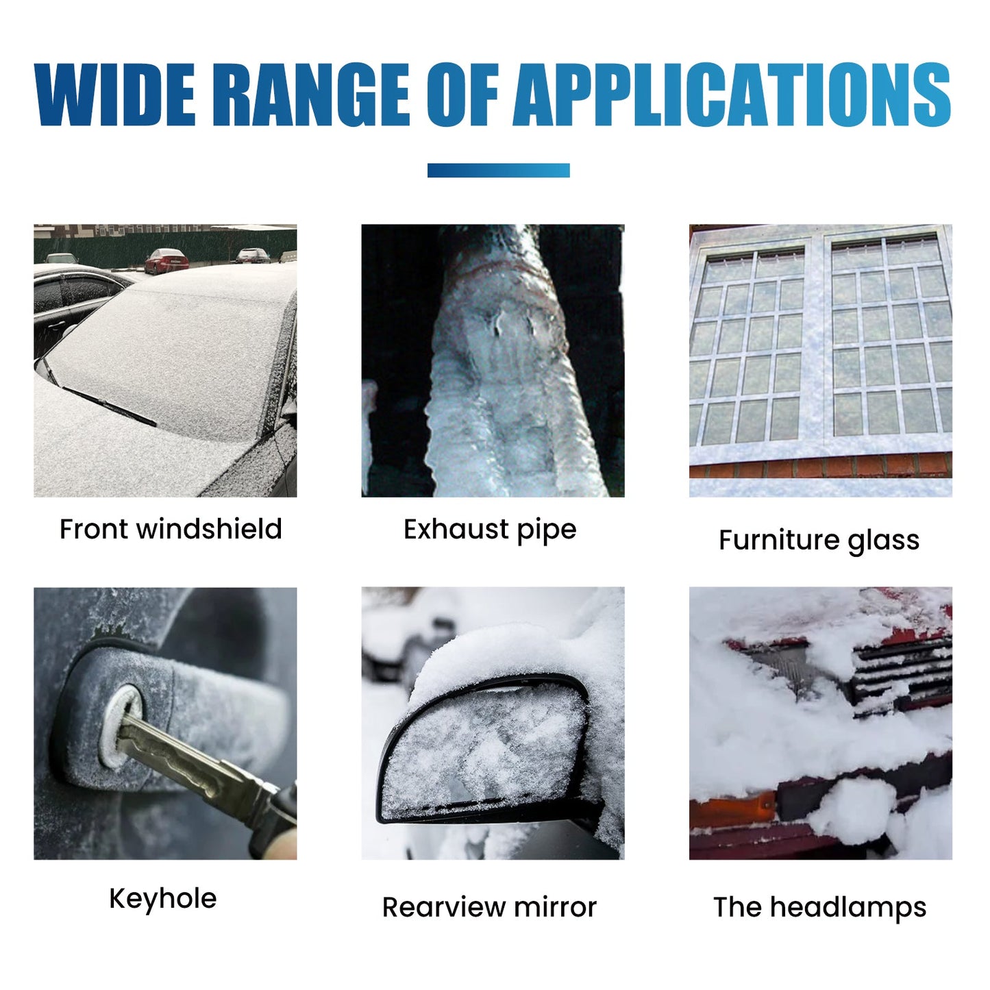 Melting Snow Remover Quick Melting Snow Remover For Car Glass In Winter Front Windshield And Window Snow Preventer eprolo