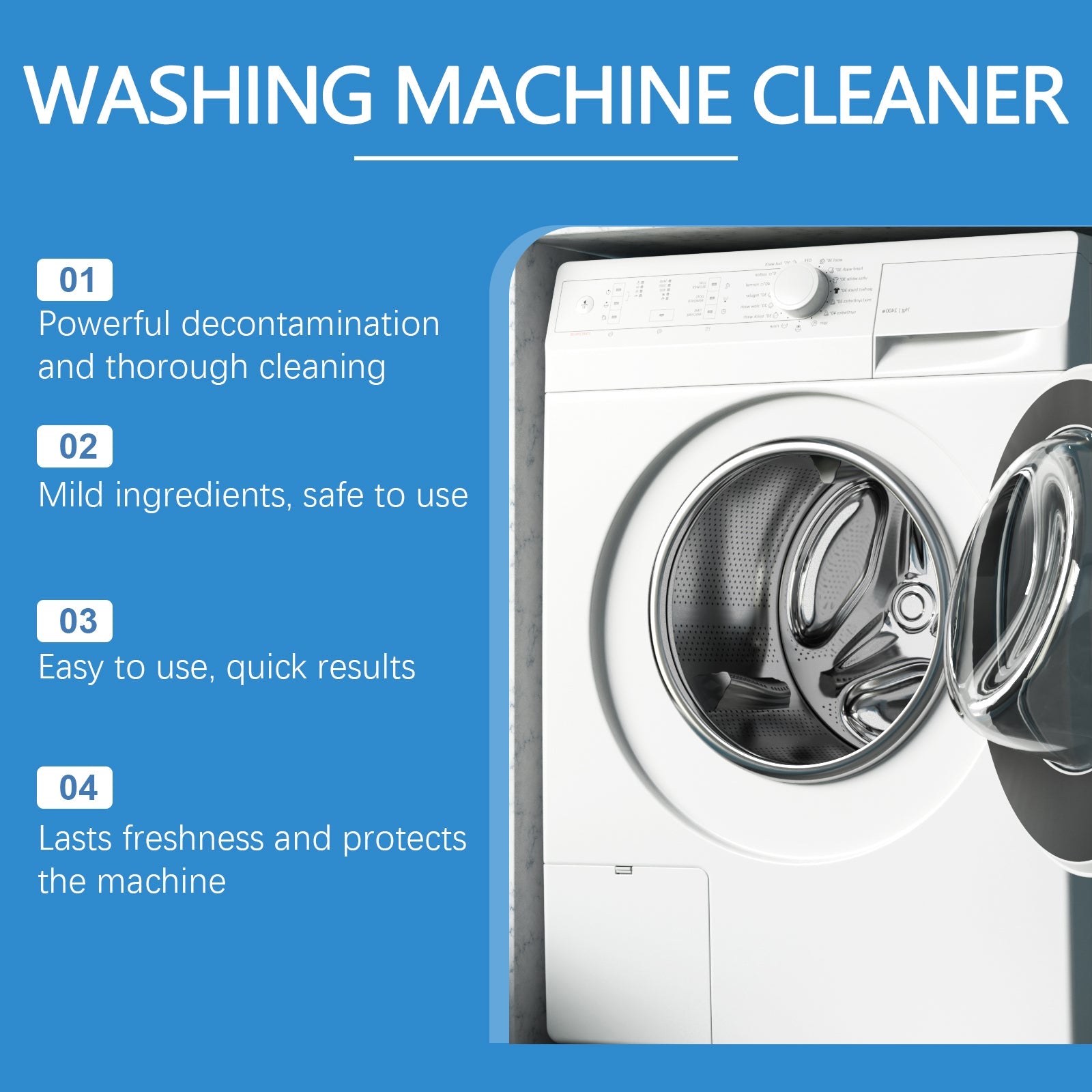 Jakehoe Washing Machine Cleaning Powder, Removes Dirt And Odors, And Is A Multi-Functional Household Cleaner For Washing Tanks eprolo