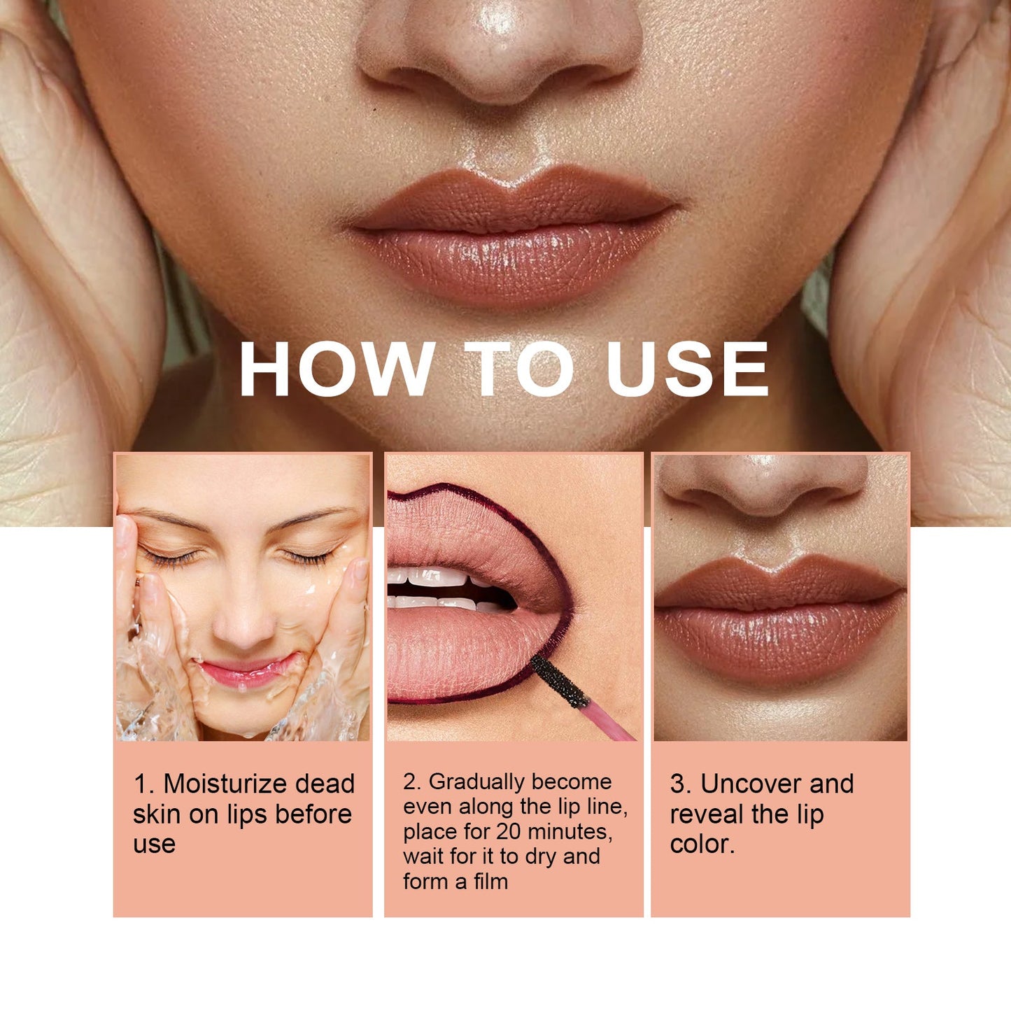 OUHOE Stripping Lip Liner (Light Brown) Enriches Lip Lines, Highlights Lip Color Without Makeup Smudging. Stripping Lip Liner eprolo