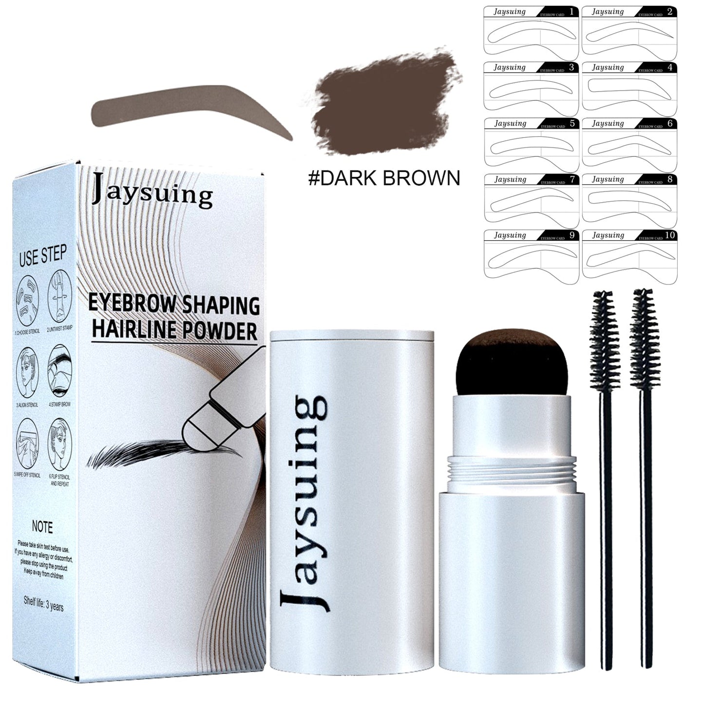 Eyebrow Print Set, Embellishing Hairline Eyebrow Contour Shadow Portable Eyebrow Powder eprolo
