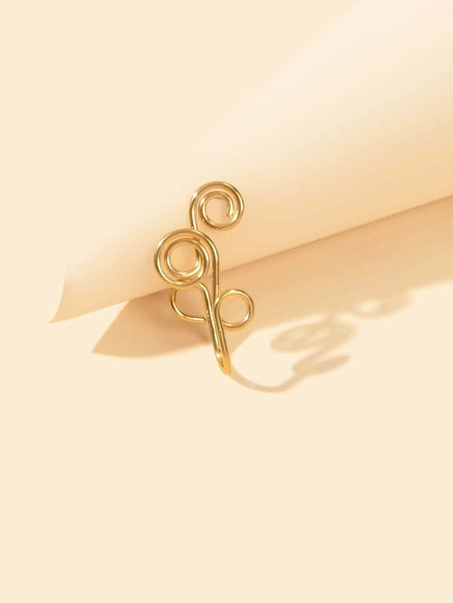 Feelontop Geometric Circle Fake Nose Ring Lip Nose Body Piercing Stud ferrersa