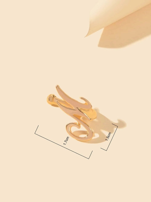 Gold Letter M Shape Small Fake Nose Ring Lip Ear Nose Body Piercing ferrersa
