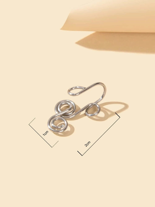 Feelontop Geometric Circle Fake Nose Ring Lip Nose Body Piercing Stud ferrersa