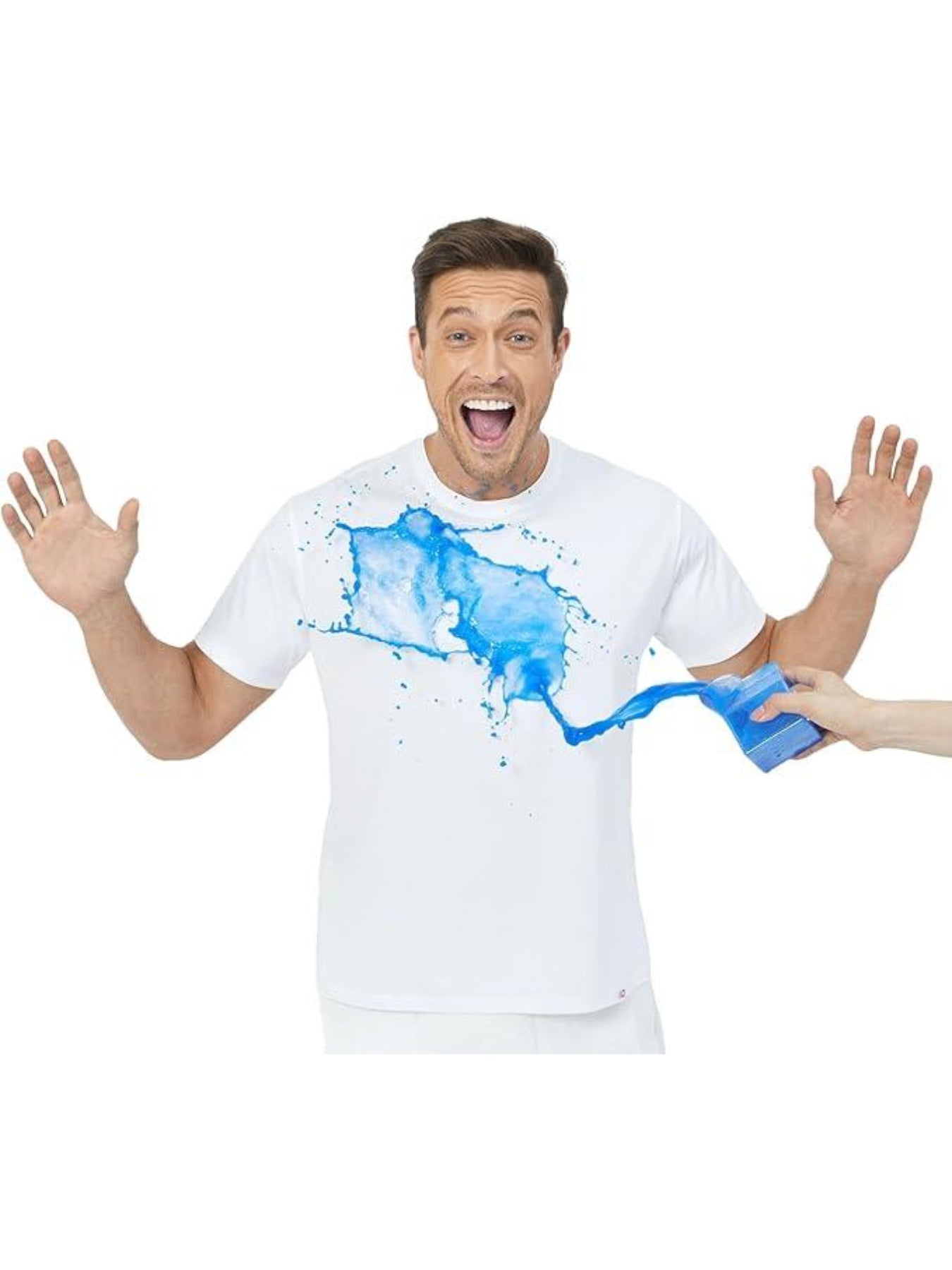 Neat White Basic Crewneck Short Sleeve Cotton Polyester Water Repellent Tops T Shirts Tee For Men ferrersa