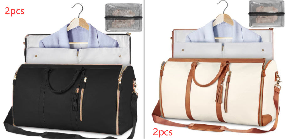 Large Capacity Travel Duffle Bag Women's Handbag Folding Suit Bag Waterproof Clothes Totes ferrersa