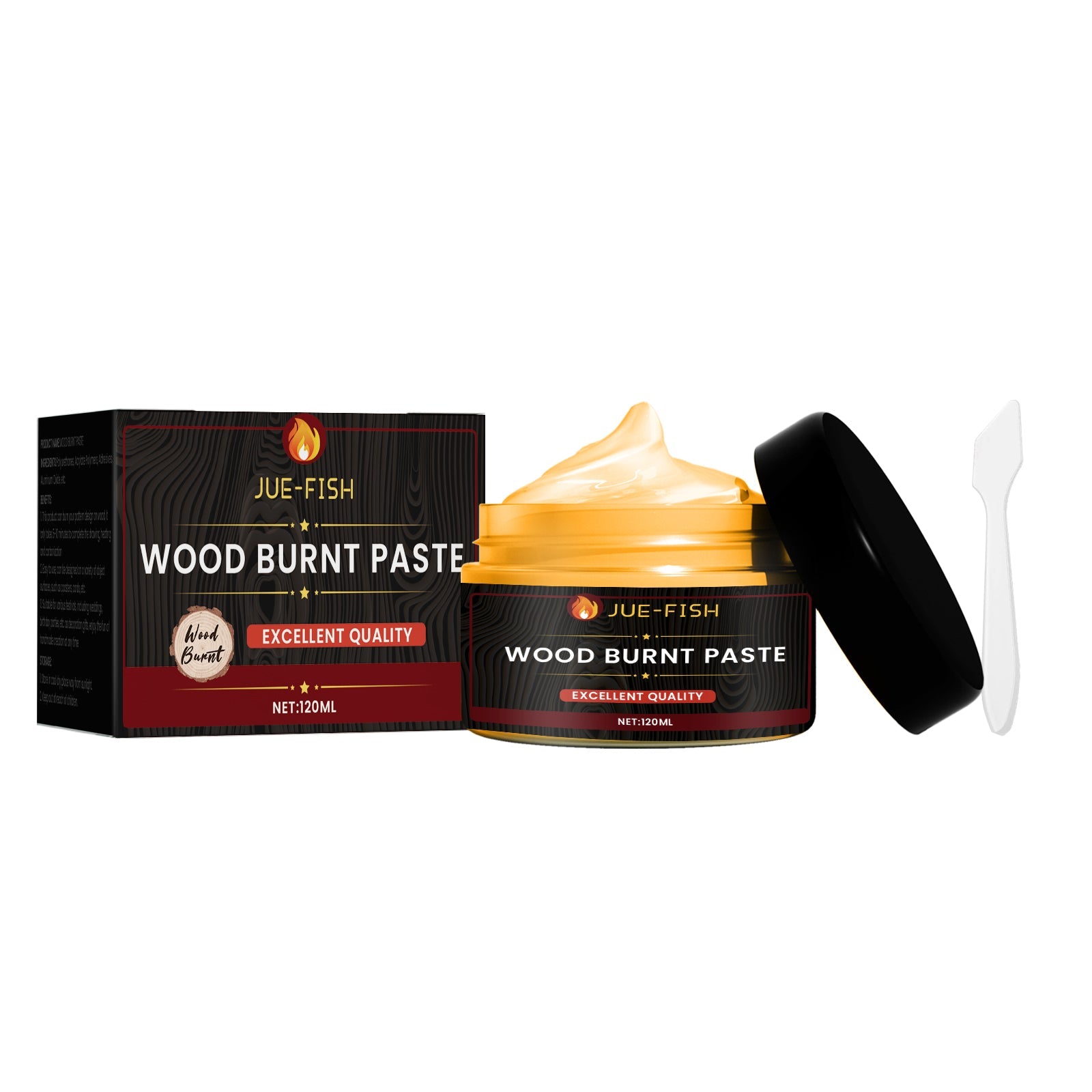 Wood Burning Paste, Camping Outdoor Wood Cloth Combustion DIY Pyrography Wood Burning Paste eprolo