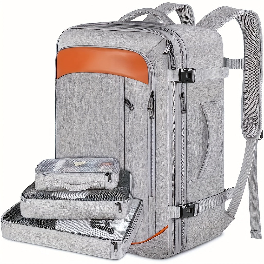 Travel Backpack, Extra Large 10.57gal Airline Approved Travel Backpacks with 3 Packing Cubes for Women Men,Carry On Backpack, Expandable Overnight Luggage Daypack Business Weekender Bag, Travel Backpack Airline Approved, Carr ferrersa