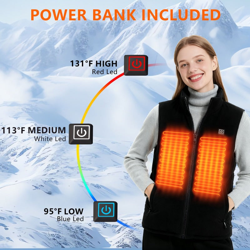 Battery- Heating Vest Jacket with 3-Temperature Settings - Unisex Lightweight Warm Heating Jacket Suitable for Men & Women, Outdoor Winter Wear, Christmas, Halloween, New Year Gifts () ferrersa