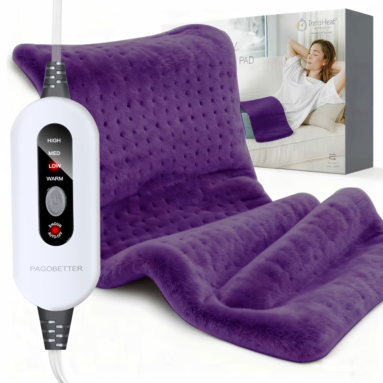 Electric Blanket, Fast Warming Flannel Material with Adjustable Heat Levels & Auto Shut-Off, Machine Washable Soft Throw, 50x60in 3XL 33x17in Plus 12x24in & Small 12x15, Birthday Christmas Gifts for Women Men Family ferrersa