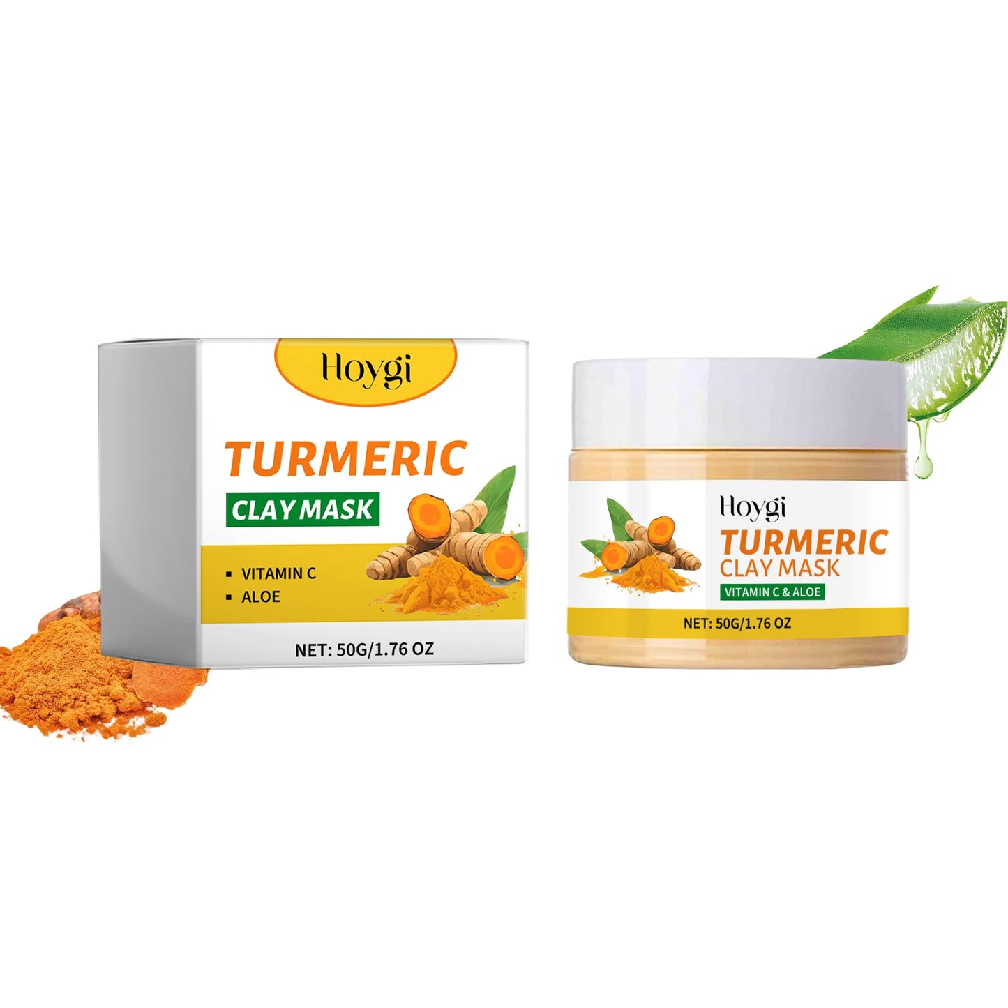 Hoygi Turmeric Mud Film Gently Cleans Skin Pores, Moisturizes Skin Care, Moisturizes Moisture, Locks Water And Moistens Soft Mud Film eprolo
