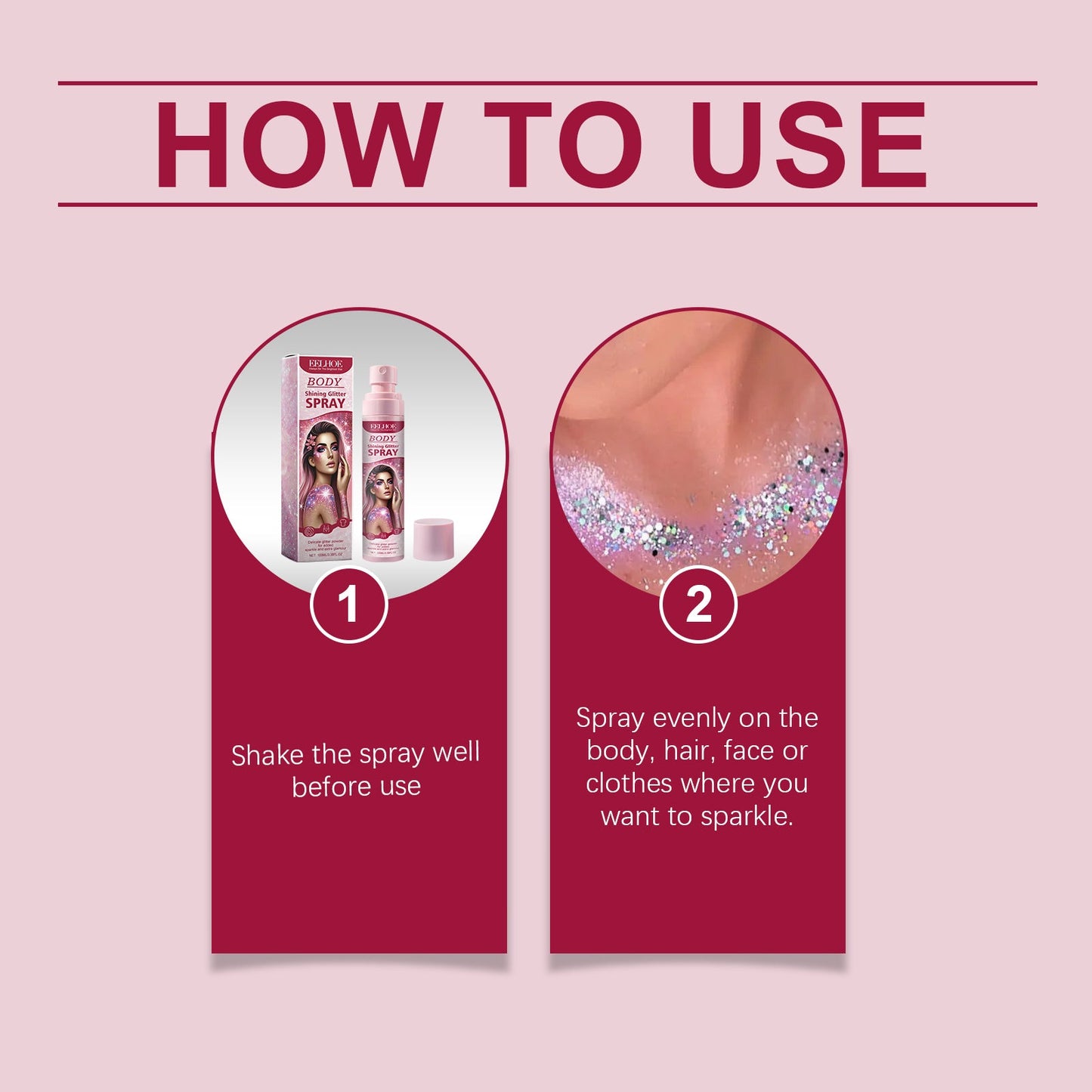 Stage Makeup Glitter Spray Facial Clavicle Brightening Glitter Natural Stereoscopic Long-Lasting Highlighter Spray eprolo