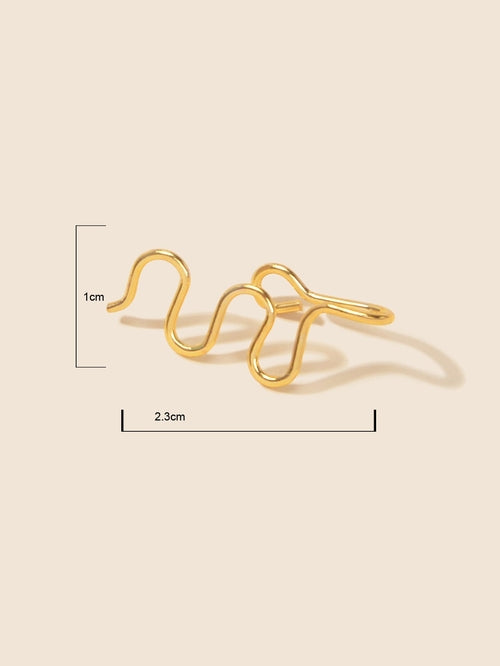 Fake Nose Ring Hoop Stud Geometric Faux Nose Piercing Jewelry Clip On ferrersa
