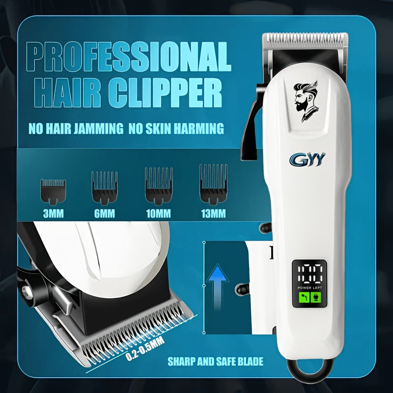 Men's Professional Electric Barber & Home Hair Clipper Set - All-in-One Clipper with Digital LCD Screen, USB Rechargeable, Barber Kit Suitable for Dad, Him - Ideal Gift for Father's Day, Valentine's Day ferrersa