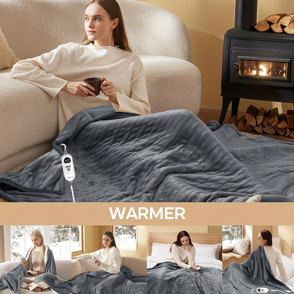 Electric Blanket, Fast Warming Flannel Material with Adjustable Heat Levels & Auto Shut-Off, Machine Washable Soft Throw, 50x60in 3XL 33x17in Plus 12x24in & Small 12x15, Birthday Christmas Gifts for Women Men Family ferrersa