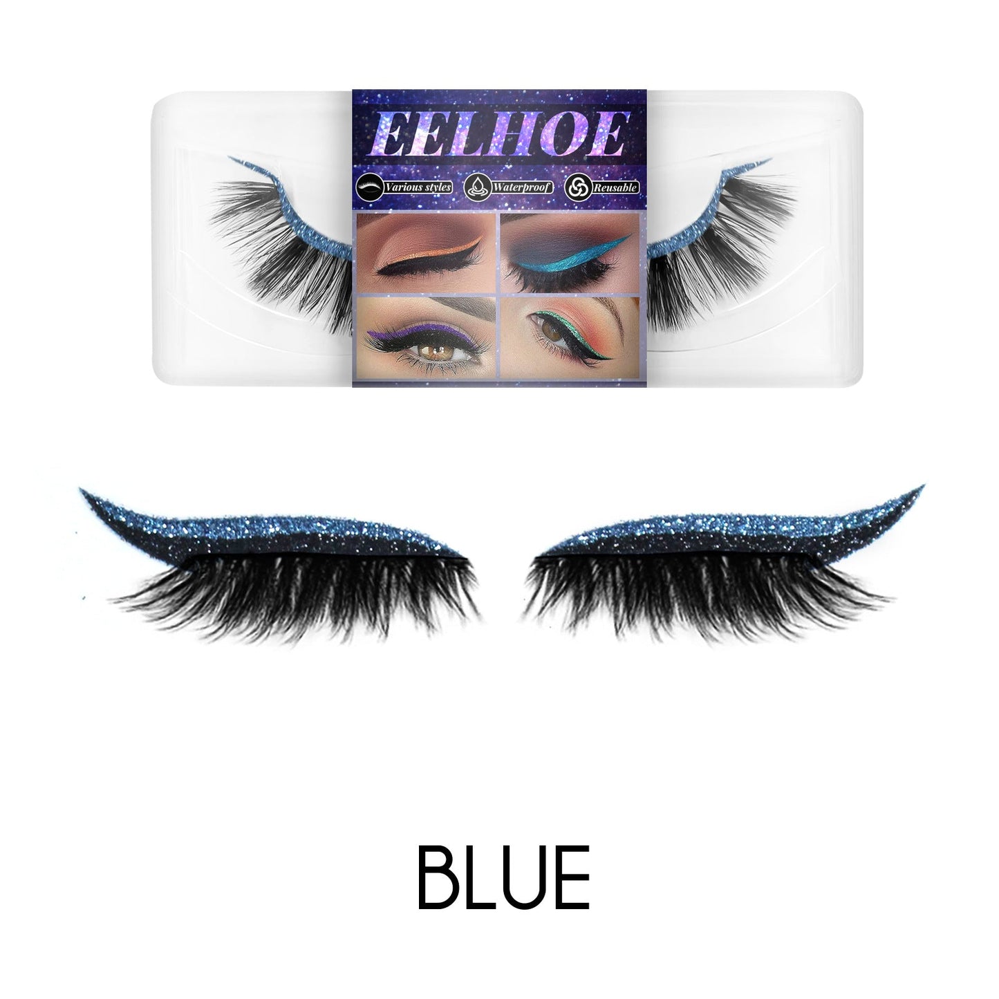 Eyeliner And Eyelash Stickers, Self-Adhesive False Eyelashes With European And American 3d Eyelash Eyeshadow Eyeliner eprolo