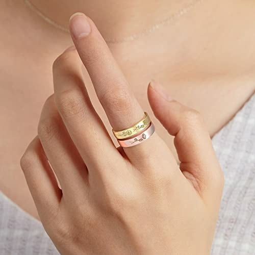 Birth Month Flowers Ring, Family Floral Ring, Gift for Mom,Mother Ring ferrersa